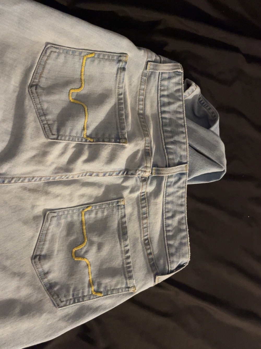 Kimes Jennifers Light Blue Women's High-Rise Jeans with Back Pocket 0/32